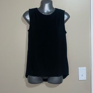 Ann Taylor Black Sleeveless High-Necked Shell Tank in size XXSP